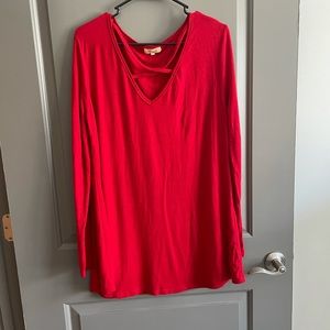 Red sparkly PIKO top